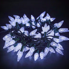 Twinkle Star C6 Christmas String Lights, 100 LED 33ft Fairy Lights with 29V Safe Adaptor, Indoor Outdoor 8 Lighting Modes for Patio Xmas Tree Wedding Party Decor, Cool White