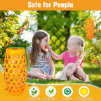 Wasp Traps Outdoor Hanging, Wasp Repellent for Indoor/Outdoor, Carpenter Bee Trap for Outside, Insect Trap, Yellow Jacket Trap, Bee Killer, Fake Wasp Nest&Paper Wasps -2 Pack 4 Sticky Boards(Orange)
