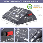 MYLIFESION Knee Wedge Pillow, Leg Elevation Triangle Pillow for Post Surgery, Back Pain Relief, Bed Wedge Pillowcase for Sleeping with Removable Cover and Positive Energy Words