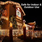 Joiedomi Clear Christmas Lights Outdoor,150 Count Christmas Tree Lights,38.7FT Warm White String Lights with Green Wire,Xmas Decorations for Indoor Party House Garden Yard Home
