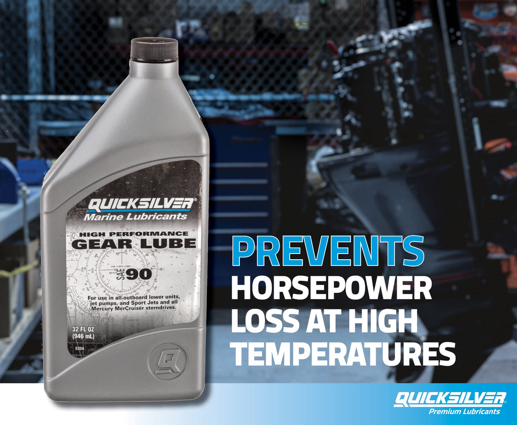 Quicksilver by Mercury Marine 8M0222065 SAE 90 High Performance Gear Lube, 32 oz
