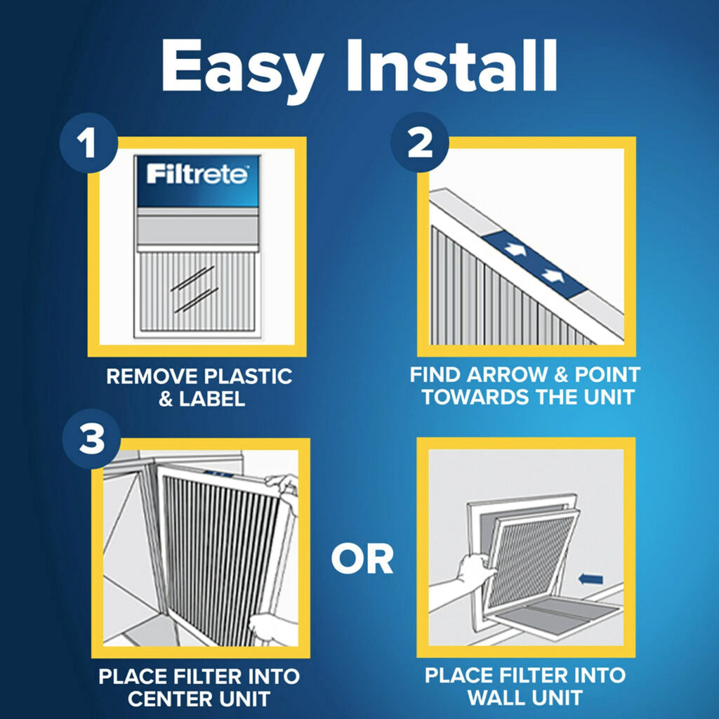 Filtrete 20x30x1 AC Furnace Air Filter, MERV 5, MPR 300, Capture Unwanted Particles, 3-Month Pleated 1-Inch Electrostatic Air Cleaning Filter, 6-Pack (Actual Size19.81x29.81x0.81 in)