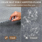 Naturei Chair Mat for Carpet, 30" x 48" Office Floor Protector for Rolling Chairs, Easy Glide Desk Mat for Low Pile Carpet (Rectangle)