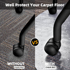 Office Chair Mat Carpet Protector: 36" x 36" Plastic Heavy Duty Computer Desk Mats with Lip for Low Flat and No Pile Carpeted Floor - Clear Rug Pad for Rolling Chairs Office Work Home Gaming Round