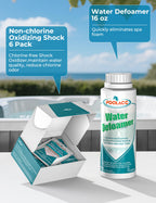 Poolacc Bromine Hot Tub Starter Kit: Includes Extra-Capacity Chemicals, 50 Test Strips, Dispenser & Accessories | All-in-One Spa Maintenance Set
