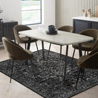 Chair Mat for Hard Floors, QQpony 63" x 51" Office Chair Mat for Hard Surface, Area Rug for Living Room, Protector Floor Rug Mat for Home Office (Black)