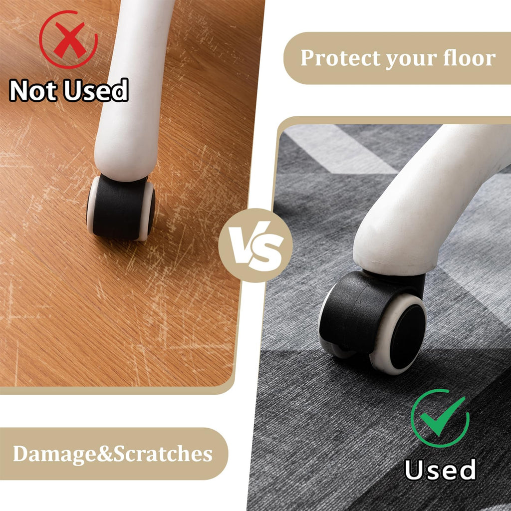 Office Chair Mat for Hardwood Floor, 60"x45" Easy Glide Computer Desk Mat Protector for Rolling Chair Under Desk Rug Nonslip Backing, Machine Wash, (Modern)