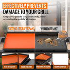 22” Silicone Griddle Mat for Blackstone - Heavy-Duty Food-Grade Griddle Cover & Full Surface Protection, Waterproof, Rust & Dust-Proof, Essential Blackstone Griddle Accessories for Outdoor BBQ