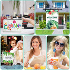 114Pcs Sublimation Blanks Products, Sublimation Blanks Set Including DIY Blank Makeup Bag, Keychain, Earring, Pillow Cover, Mouse Pad, Coaster, Garden Flag for Sublimation Transfer Christmas Craft