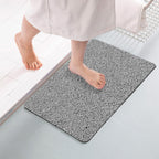 Joyhalo Shower Mats for Showers Anti Slip for Elderly, 32'' x 24'' Non Slip Bath Mat for Inside Shower, Bath Tub Mats for Bathroom Non Slip for Shower, PVC Loofah Bathroom Mats, Grey