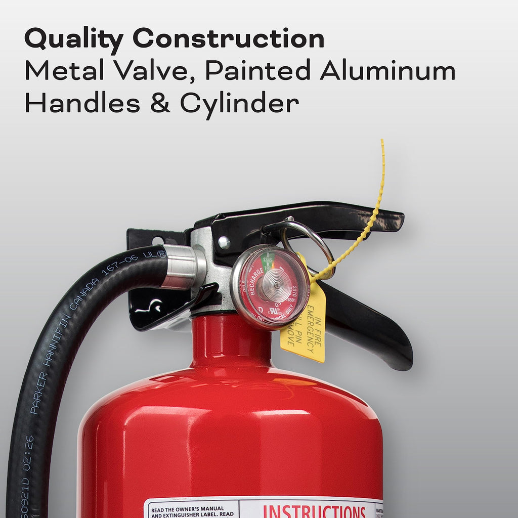 Kidde Fire Extinguisher for Commercial Use, 3-A:40-B:C, 17 Lbs., Refillable & Reusable, Hose & Wall Mount (Included)