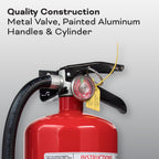 Kidde Fire Extinguisher for Commercial Use, 3-A:40-B:C, 17 Lbs., Refillable & Reusable, Hose & Wall Mount (Included)