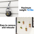 Vinyl Siding Hooks Hanger 10 Pack, Heavy Duty Siding Clips for Hanging on Patio, No-Hole Needed Stainless Steel Siding Hook to Decor Wreath Things for Horizontal Vinyl Siding