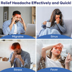 Qnoon Migraine Relief Cap, Migraine Headache Relief Cap Hat Mask Products, Cooling Gel Hat Head Wrap for Migraine, Tension, Stress & Puffy Eyes,Natural Therapy for Instant Headache Relief