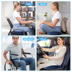 SAHEYER Donut Pillow for Tailbone Pain Relief and Hemorrhoids, Memory Foam Donut Cushion for Sciatica Nerve, Seat Cushion Butt Pillow for Men Women at Home Office Chair Car Long Sitting Comfort, Blue