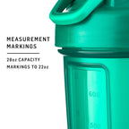 BlenderBottle Classic V2 Shaker Bottle Perfect for Protein Shakes and Pre Workout, 28-Ounce, Clear/Black