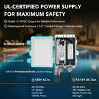 HQUA PN01DC LED Inground Pool Lighting System RGBW Color Change 10 Inch 50W, Remote/App Control, 120V AC, 100 Feet Cord