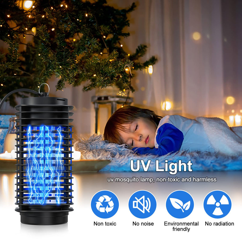 Bug Zapper Mosquito Killer, Electric Mosquito Zappers Fly Trap Indoor, Fly Zapper with High Powered UV Light for Insects, Indoor & Outdoor Mosquito Trap for Home, Patio