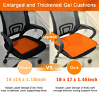 Gel Seat Cushion, Cooling seat Cushion (Super Large & Thick), Breathable Honeycomb Design Absorbs Pressure Points Seat Cushion, Gel Cushion for Office Chair, Home Car seat Cushion for Wheelchair