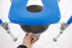 Ultimate Raised Toilet Seat with Handles, Padded, Armrests, Adjustable Height, Premium Elevated Toilet Seat for Elderly Bathroom Safety with Arms, Standard and Elongated Toilets, Blue