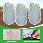4 Pack Insect Bird Netting Cover - 4.6x6FT Garden Netting Blueberry Bushes Plant Covers with Drawstring, Fine Mesh Net for Protecting Lemon Orange Large Fruit Tree from Barrier Squirrel Deer