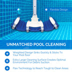 SWIMLINE HYDROTOOLS Manual Vacuum Head Attachment For Inground & Above Ground Pools |Weighted Flexible Swimming Pool Vac Head Rectangle Shape W/ Wheels| Swivel Hose 1-1/4 or 1-1/2’’| Clean 8150