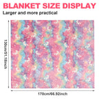 Glow in The Dark Blanket Unicorns Gifts for Girls,Toys for 2 3 4 5 6 7 8 9 10 Year Old Girl Gifts,Soft Kids Blankets for Christmas Halloween Birthday Valentines Gifts,50"x60"
