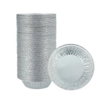 Waytiffer Pie Pans (100 Pack) 5 inch HEAVY-DUTY Disposable Aluminum Foil pie/tart Pans for Baking Personal Mini Pies, Foil Pie Tin for Bakeries, Cafes,Easily Stack & Store, Freeze & Reheat