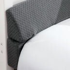 MABOZOO Pillow Wedge for Headboard Gap,Grey Bed Wedge Gap Filler King Size,Foldable Bed Wedge Pillow for Headboard,Foam Mattress Gap Filler,76"x6"x6"
