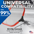 ProTuff 17” Silt Net Pool Skimmers for PROS – 6 Pack – “490 Promise” Unlimited, Unconditional Replacement -- Ultra-Durable Ultra-Fine Net for Silt – Heavy-Duty Aluminum Frame & EZ-Clip Pole Attachment