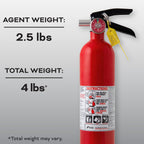 Kidde Fire Extinguisher for Commercial Use, 1-A:10-B:C, 4 Lbs., Refillable & Reusable, Wall Mount (Included)