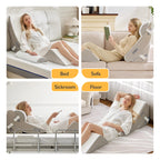 BDEUS 4-PCS Orthopedic Bed Wedge Pillow Set for Post-Surgery Recovery & Pain Relief - Adjustable Foam Support Pillows for Back, Leg, Neck & Shoulder Pain. Triangle Body Wedges for Sleeping, Sitting Up