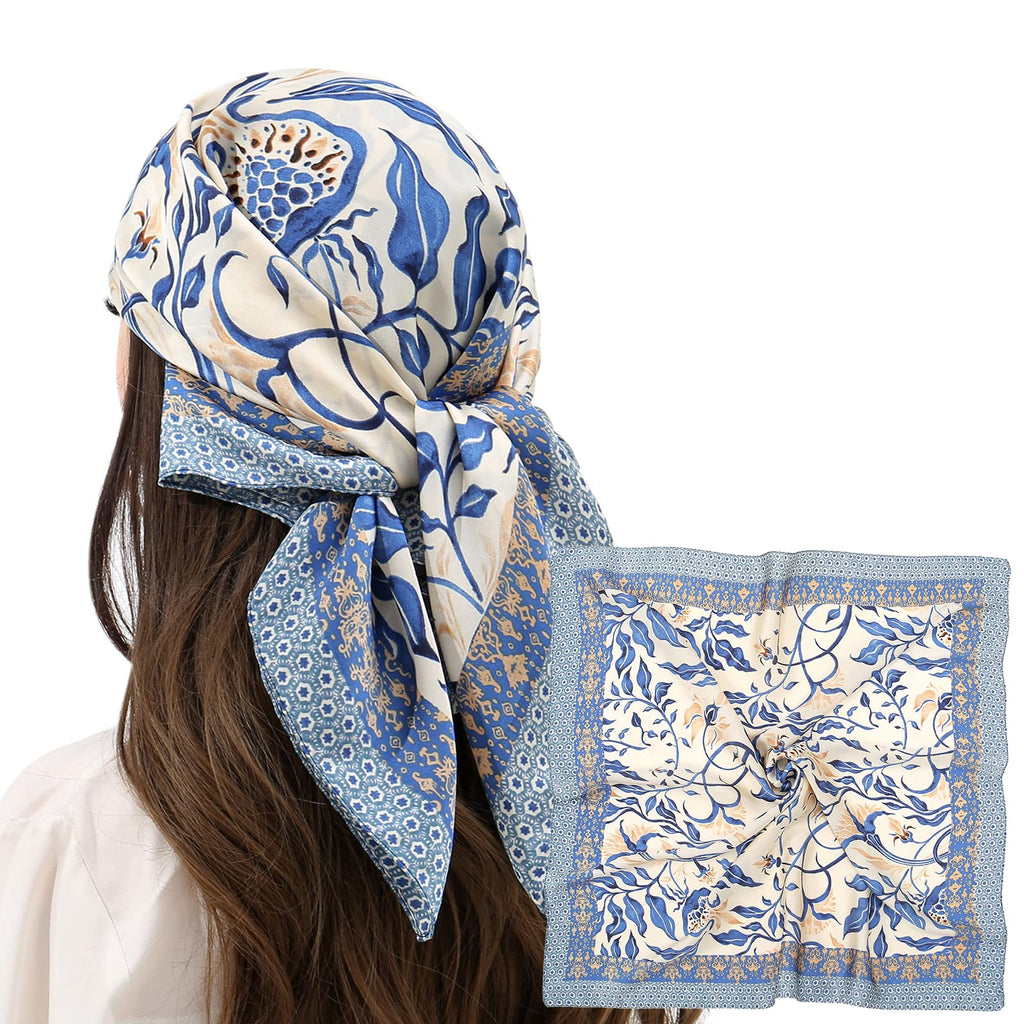 Womens Head Hair Scarf Like Satin Silk Scarf Sleeping Hair Wrapping Night 27.5"