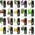 Aromatherapy Essential Oil Diffuser Gift Set with 20 Oils and Rotating Display Stand - 400ml Ultrasonic Diffuser with 20 Essential Plant Oils - 4 Timer & 7 Ambient Light Settings