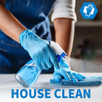 Medguy Powder-Free Nitrile Exam Gloves, 4.5 Mil, 100 Pcs Blue Disposable Latex-Free Food-Safe Medical Cleaning Cooking Gloves (Medium)