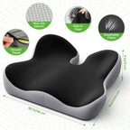 Benazcap Large Seat Cushion for Sciatica Pain Relief, 2024 Upgraded Seat Cushions for Office Chairs, Desk Chair Cushions/Office Chair Cushion, Tailbone Pain Relief Cushion for Car/Wheelchair