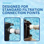 SWIMLINE HYDROTOOLS Pool Pump Filter Connection Hose W/ Cuff | 1.5 Inch X 3 Foot | Heavy-Duty Flexible, Durable & Leakproof | Chemical & UV Resistant | For Above Ground Pools Skimmer Filters & Pumps
