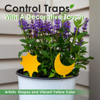 Classy Casita Yellow Sticky Traps - Fungus Gnat Trap, Houseplant Fly Control, Indoor and Outdoor Plant Insect Stakes, Potted Plants Mosquito Pest Bugs Catcher, Gifts for Plant Lovers - 24-Pack