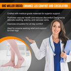 Doc Miller Compression Calf Sleeve for Men & Women, Premium Medical Grade, 15-20mmHg Graduated Support for Running, Calf Tear, Shin Splints, Knee High, Skin/Nude Calf Sleeves, Medium Size, 1 Pair