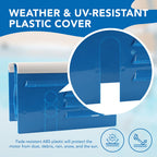 TonGass Universal Fit Pool Pump Motor Cover 13.1" x 8.5" x 8.3" Adjustable Motor Cover for 1/3 Hp to 2 Hp Motors Hard Plastic Covers for Pump Motors Top and Sides - Blue