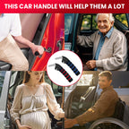 KOUNATSURI Car Door Handle for Elderly - Auto Grab Handles - Portable Bar Car Support Handle for Elderly & Seniors & Handicap Standing Mobility Safety Tip to Help Get Out（Blue and Red）