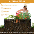 UDPATIO Galvanized Raised Garden Bed 6x3x2 FT, Outdoor Metal Planter Boxes for Planting Vegetables, Flowers, Herbs and Fruits, Gardening Deep Roof Planter Steel Kit, Dark Grey