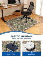 PROHALO Office Chair Mat for Hardwood Floor, 48"X 60" Desk Chair Mat for Hard Floors, Floor Mat for Office Chair，Under Desk Ofiice Rug for Rolling Computer Chair Gaming Chair-Green