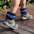 Ankle Weights for Women, Men and Kids - 2 LBS x 2 Strength Training Wrist/Leg/Arm Weight with Adjustable Strap for Jogging, Gymnastics, Aerobics, Physical Therapy (Blue)