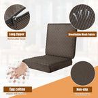 BALAPET Recliner Cushions for Long Sitting,Egg Crate Foam Recliner Cushion for Elderly Reduces Muscle Fatigue and Provides Air Flow,Extra Large Non-Slip Seat Mat with Back Support Cushion(Coffee)