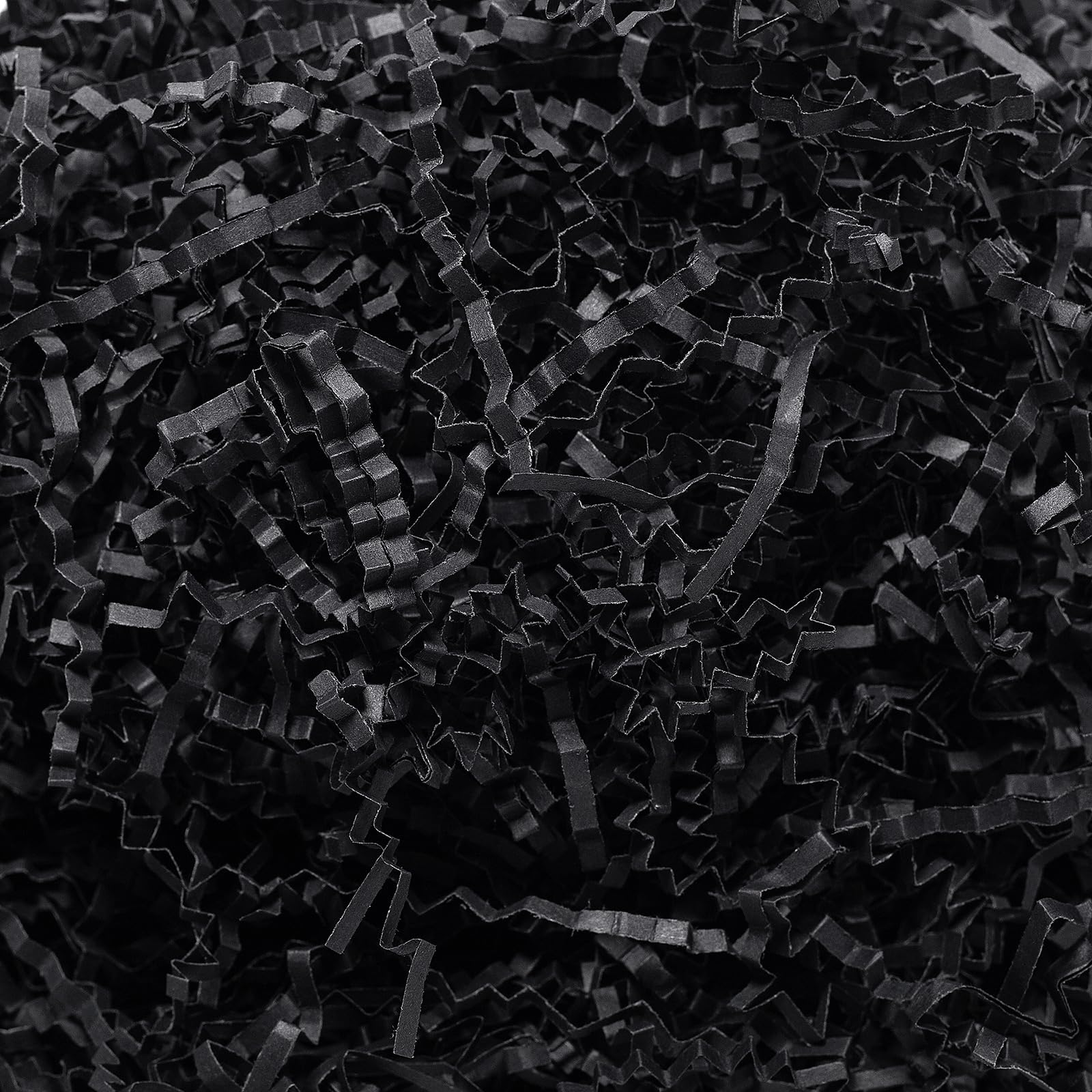 Wowxyz 1 LB Crinkle Cut Paper Shred Black Crinkle Paper Shredded Paper for Gift Baskets - Gift Box Filler - Confetti Paper Shreds Stuffing for Birthday, Holiday Gift Packaging Wrapping