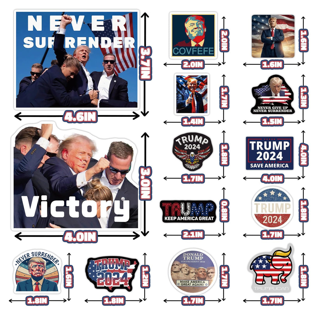 SigyoJeom 160PCS Trump Stickers 2024 Donald Trump Stickers for Adults Water Bottles Laptop Phone Case Trump Decals Merchandise Stuff MAGA Funny Vinyl Sticker Bulk