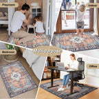 LYEMAT Chair Mat for Hardwood Floor, 36"x48" Under Office Desk Mat for Rolling Computer Chair, Anti-Slip 1/5" Thick Hard Floors Area Rug for Home Office