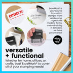 ExcelMark Custom Stamp – Clear & Crisp Impressions – Personalized Self-Inking Rubber Stamp – Use for Address Stamp and More (Medium)