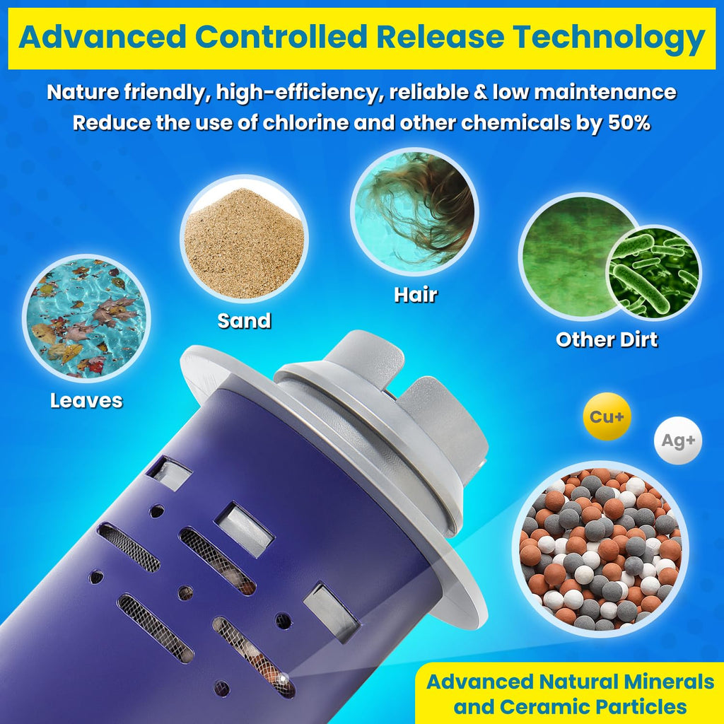 Replacement for Nature2 Duoclear 45 Mineral Cartridge W28002 W26002 for All Zodiac Duoclear & Nature2 Fusion, Fusion Soft, Vision Pro System Aboveground Ingroud Swimming Pool Up to 45,000 Gallons